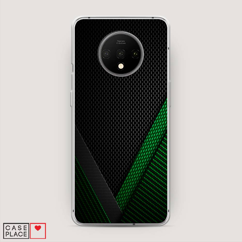 

Чехол Awog на OnePlus 7T / ВанПлас 7T "Зеленый карбон", Черный;зеленый, 150950-3