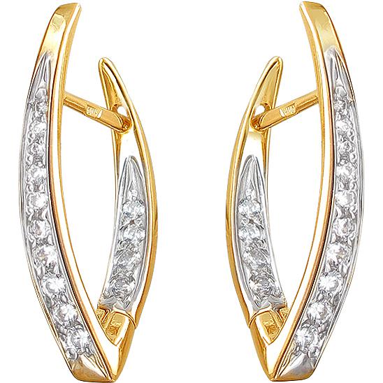 

Серьги женские из золота Эстет 01С132211, фианит, 01С132211