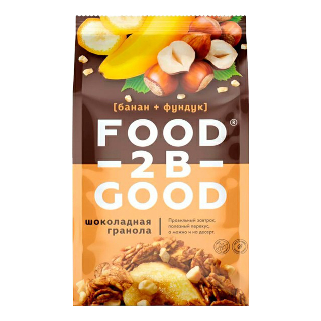 Гранола FoodTobeGood овсяно-ячменная Банан + фундук 250 г