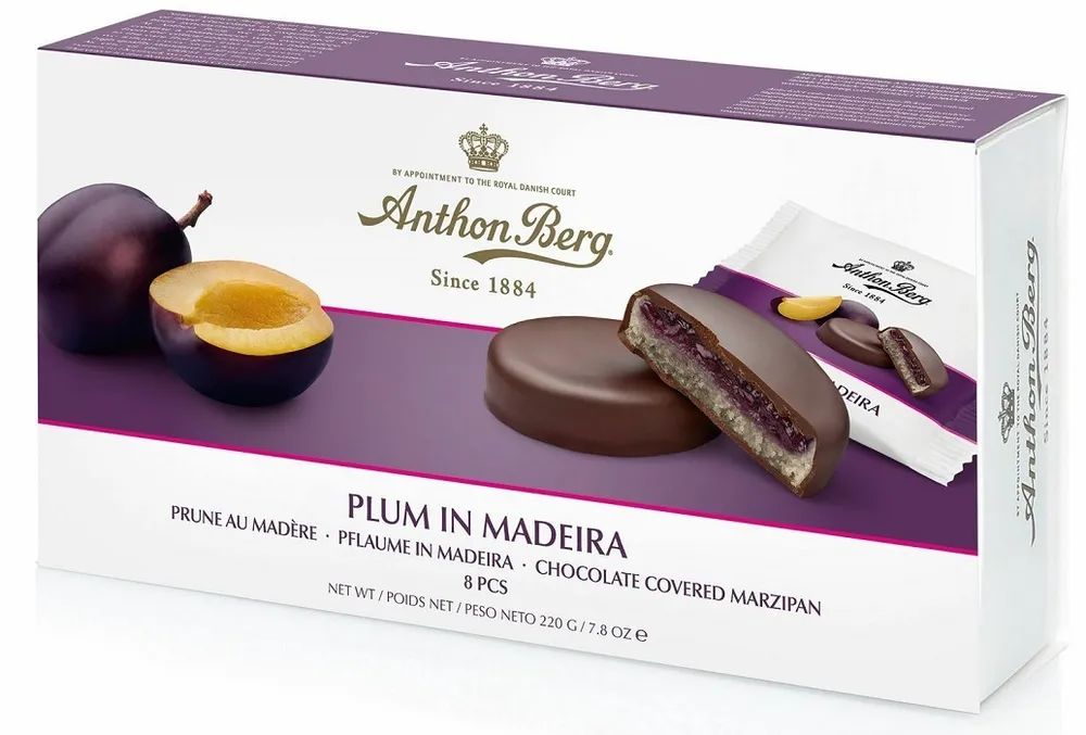 Шоколадные конфеты с марципаном Anthon Berg Слива в мадейре, 220 г