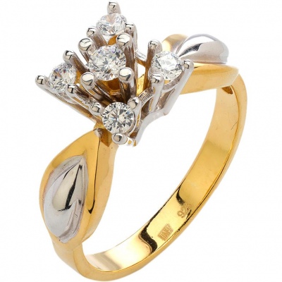 

Кольцо из серебра р. 19,5 Эстет 01К1513901РАЦ, фианит, 01К1513901РАЦ