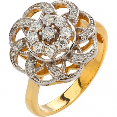 

Кольцо из серебра р.  Эстет 01К1513875РАЦ, фианит, 01К1513875РАЦ