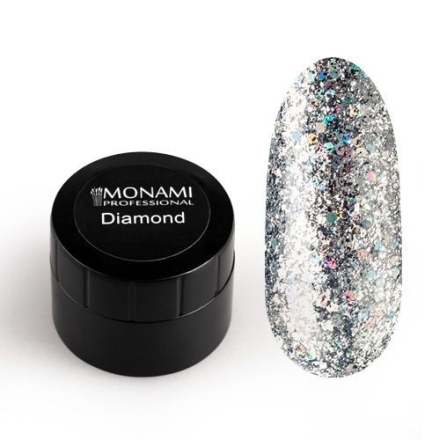 фото Гель-лак monami professional для ногтей diamond silver star 5 г