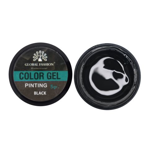 Гель для ногтей Color gel Global Fashion 5 мл чёрный nord s secret тонизирующий гель для душа с эфирным маслом чёрный можжевельник