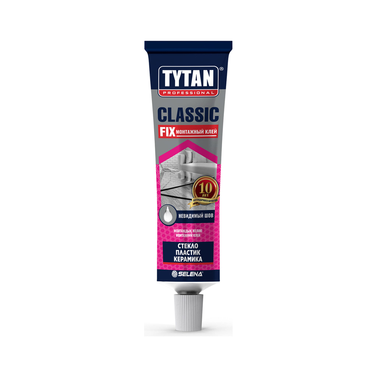 Клей монтажный Tytan Professional Classic Fix, 100 мл, прозрачный, в шоу-боксе клей tytan classic fix 310 мл