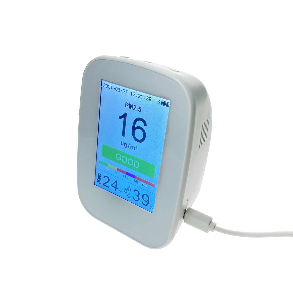 фото Монитор качества воздуха kkmoon d9-h (co2, hcho, tvoc, pm2,5, pm10). переносной. espada