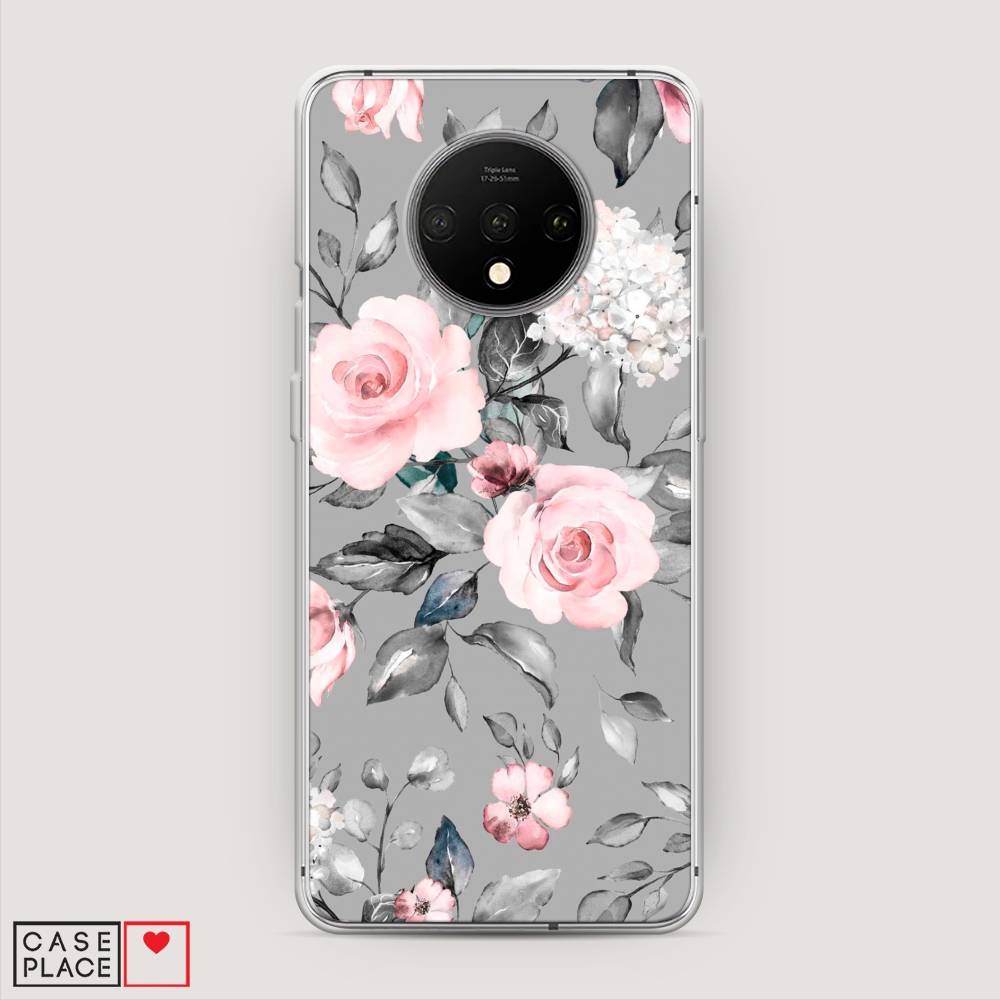

Чехол Awog "Розы на сером" для OnePlus 7T, 150950-8