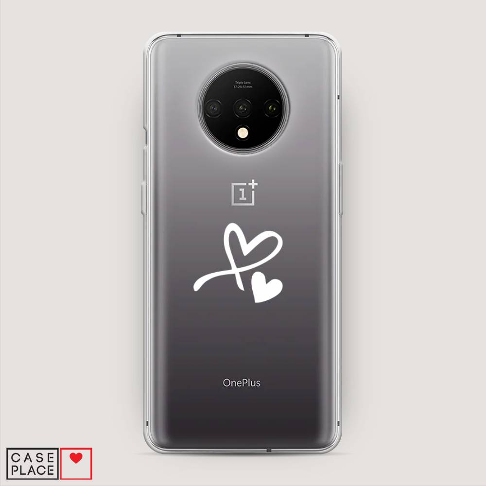 

Чехол Awog на OnePlus 7T / ВанПлас 7T "Сердечко минимализм", Белый, 150950-6