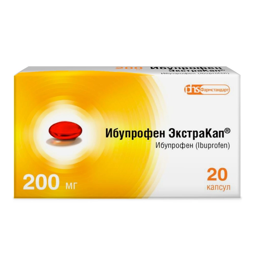 

Ибупрофен экстракап капсулы 200 мг 20 шт.