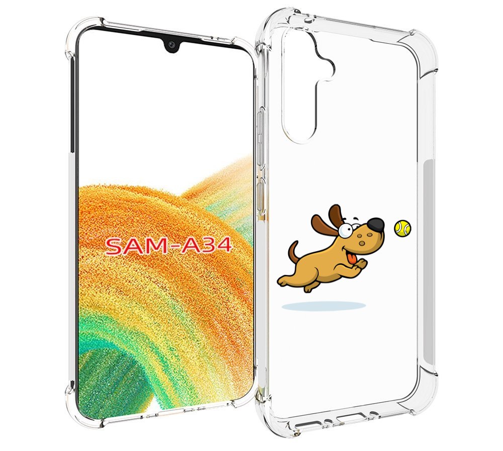 

Чехол MyPads пёсик для Samsung Galaxy A34, Tocco