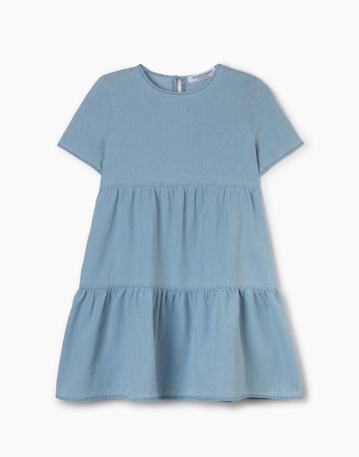 

Голубое расклешённое джинсовое платье для девочки 6-8л/122-128, Голубой, GDR028028