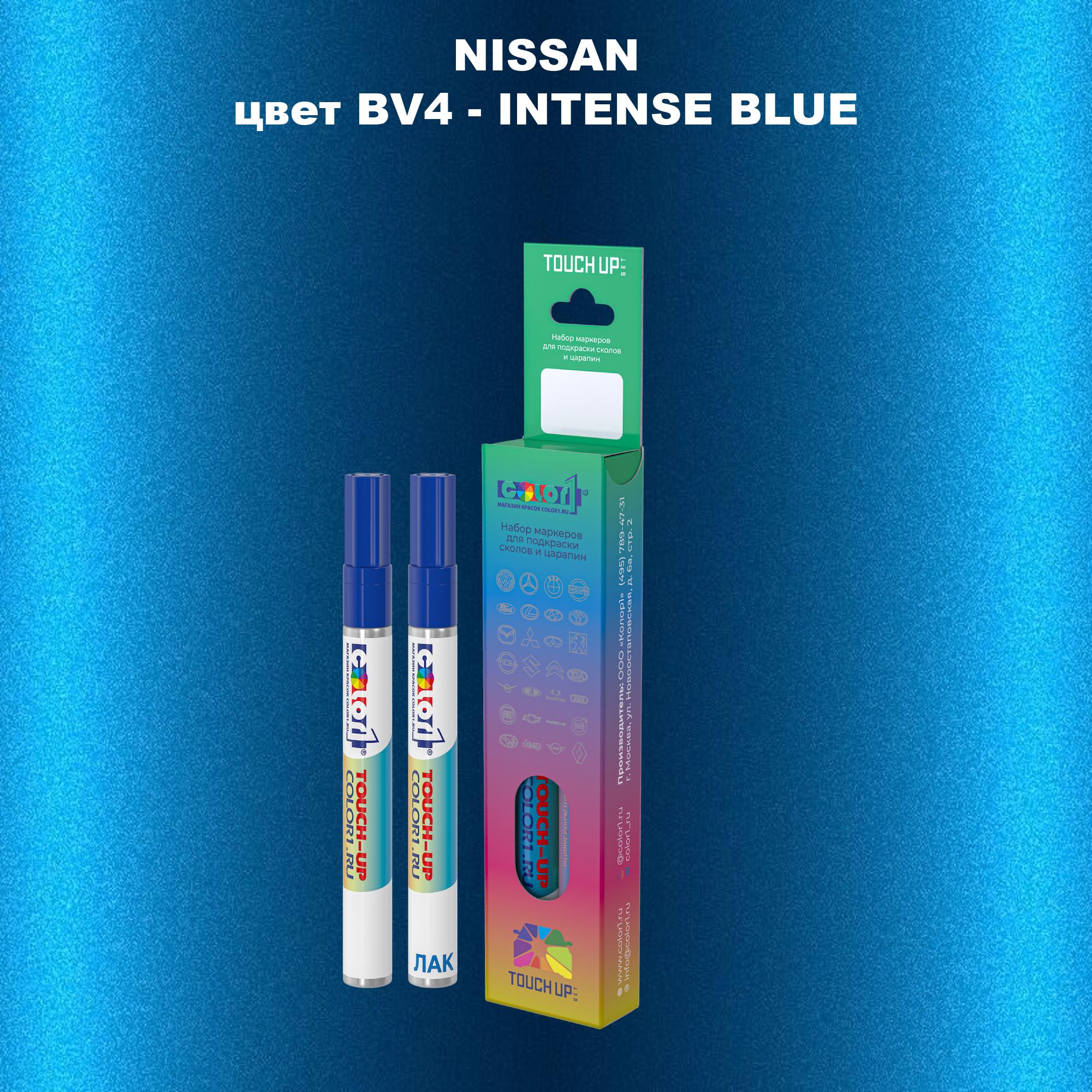 

Маркер с краской COLOR1 для NISSAN, цвет BV4 - INTENSE BLUE, Синий