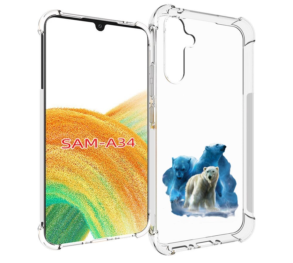 

Чехол MyPads полярный медведь для Samsung Galaxy A34, Tocco
