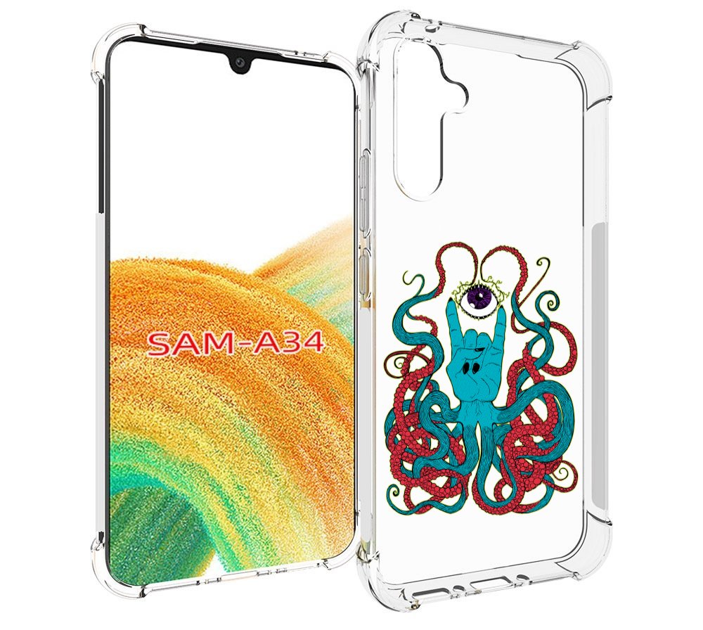 

Чехол MyPads осьминог-рука абстракция для Samsung Galaxy A34, Tocco
