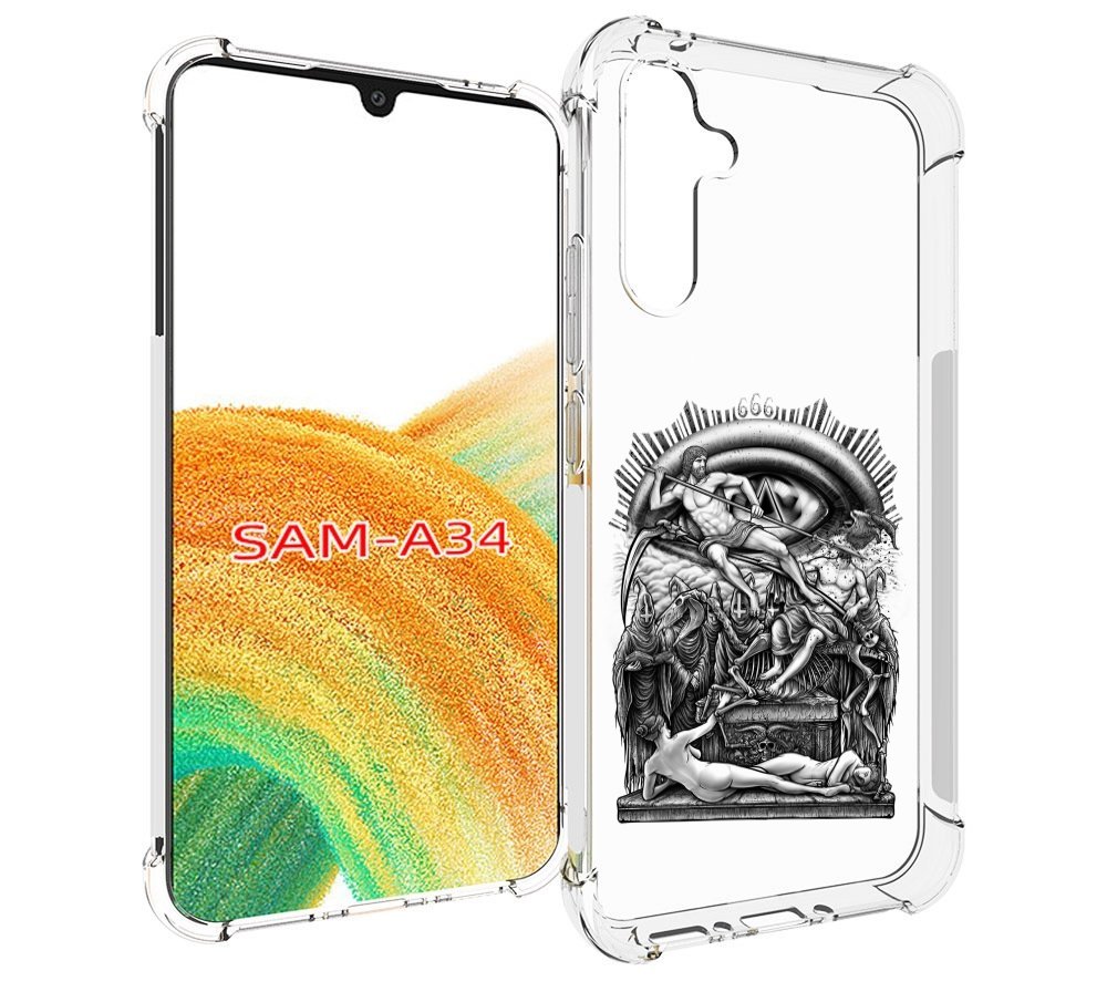 

Чехол MyPads оракул черно белый для Samsung Galaxy A34, Tocco