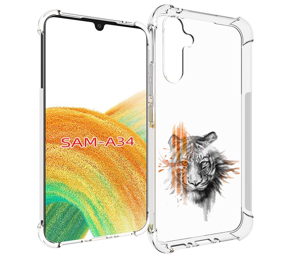 

Чехол MyPads огненный тигр для Samsung Galaxy A34, Tocco