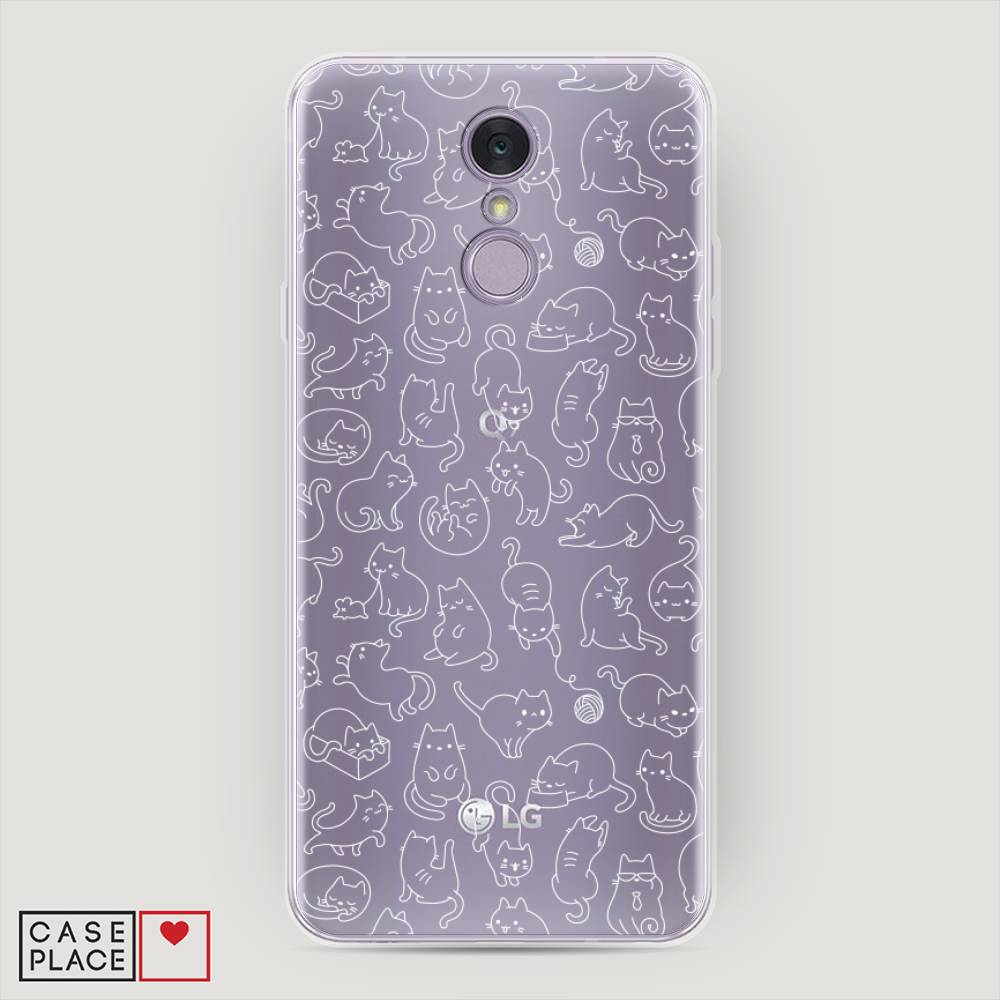 

Чехол Awog на LG Q7 (Plus, Alpha) "Шкодливые котики", Черный;белый;серый, 83550-2