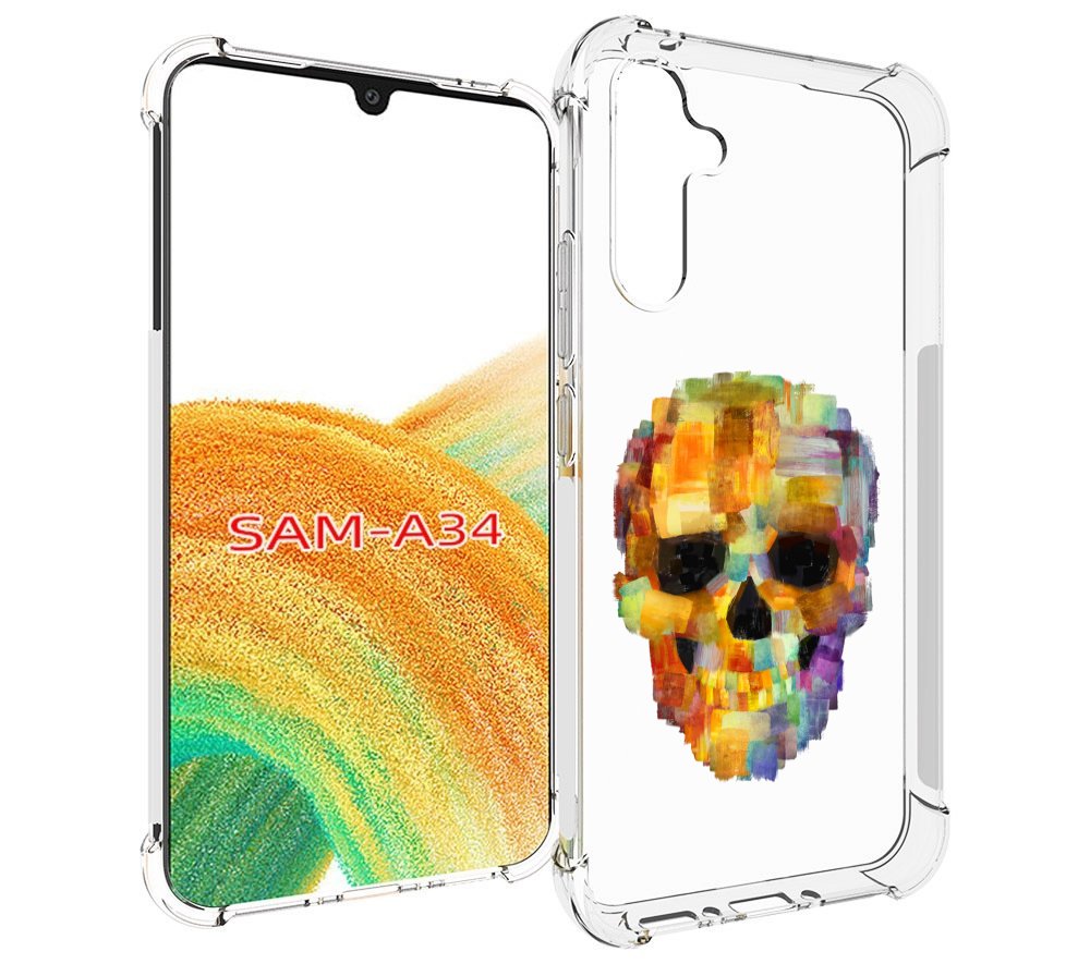 

Чехол MyPads нарисованный череп для Samsung Galaxy A34, Tocco