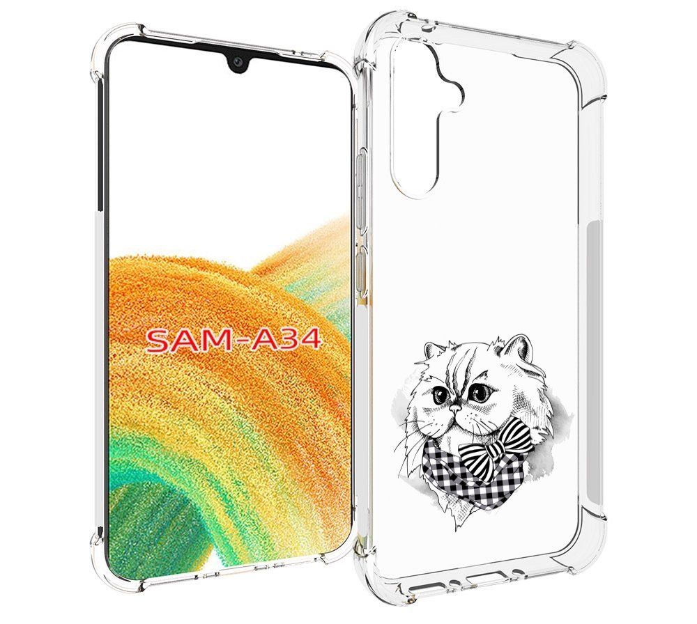 

Чехол MyPads нарисованная красивая кошечка для Samsung Galaxy A34, Tocco