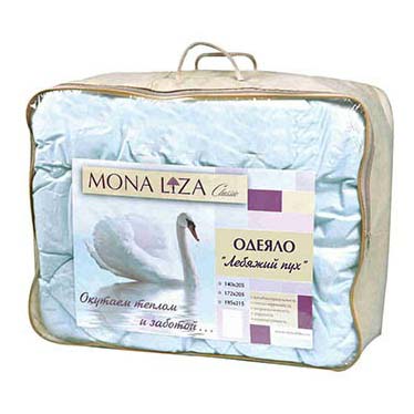 

Одеяло Mona Liza Лебяжий пух 172x205 см полиэстер всесезонное белый 539124