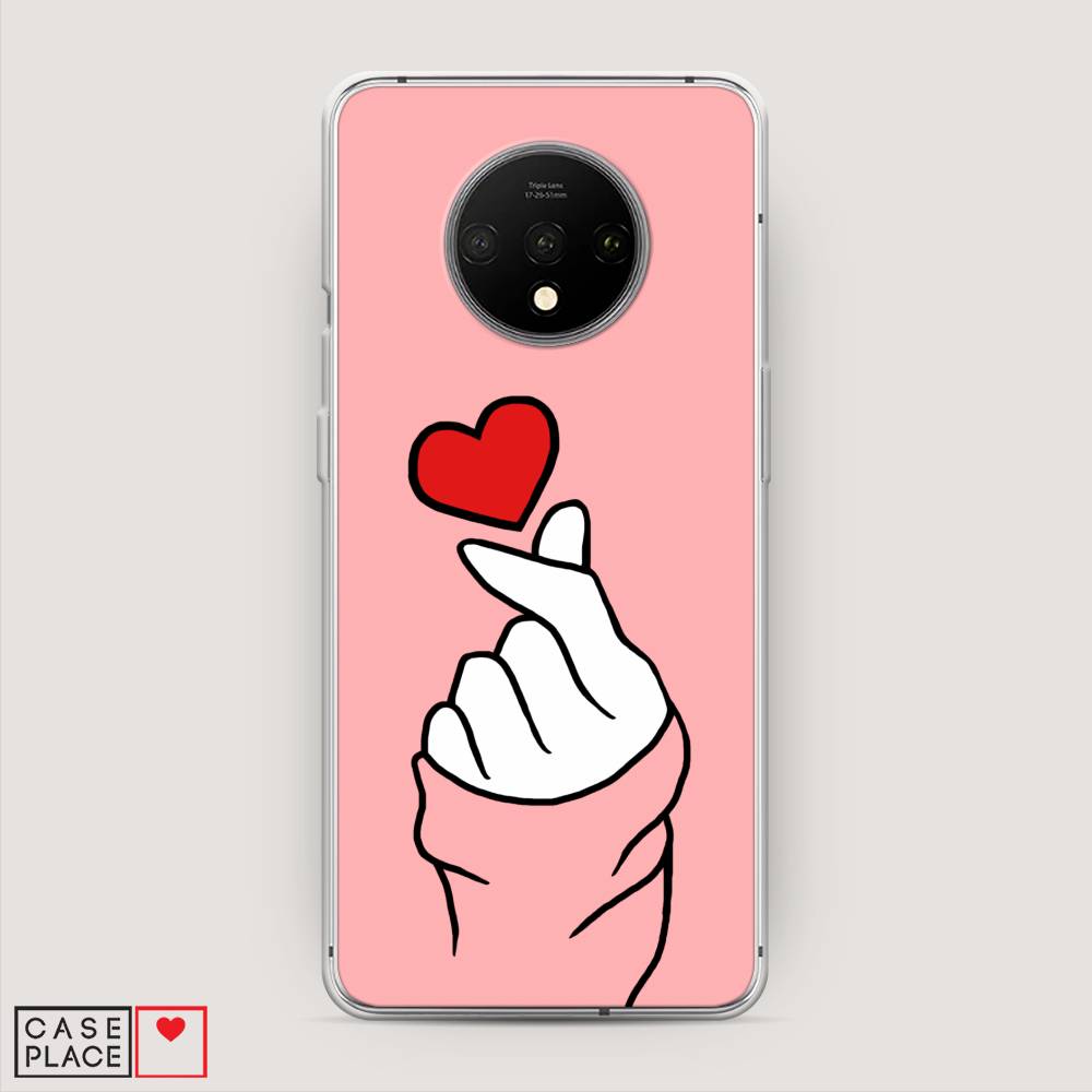 

Чехол Awog на OnePlus 7T / ВанПлас 7T "Милое сердечко", Белый;красный;черный, 150950-7