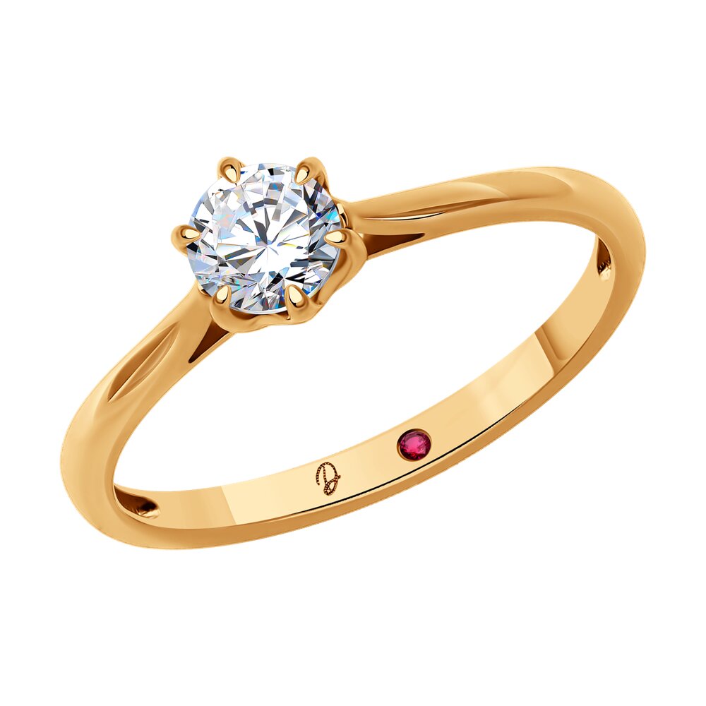 

Кольцо из золота р. , Diamant 51-210-02375-1, бриллиант искусственный\рубин, 51-210-02375-1