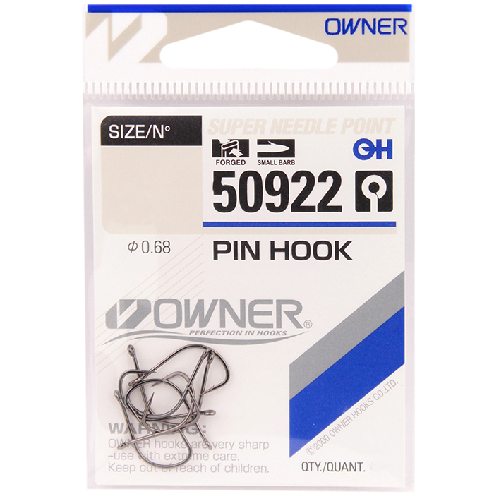 Крючки одинарные OWNER 50922 Pin Hook BC 04 7 штуп 538₽