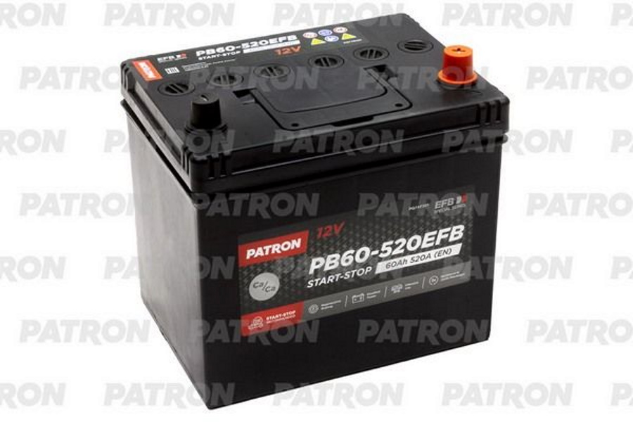 

Аккумулятор PATRON EFB Start&Stop 12V 60AH 520A ETN 0(R+) B0 230x173x222mm 16,2kg