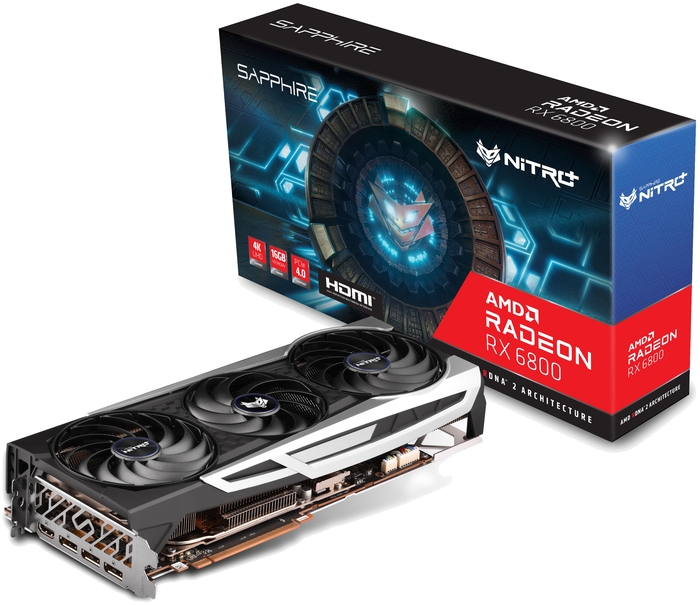 фото Видеокарта sapphire amd radeon rx 6800 nitro+ (11305-01-20g)