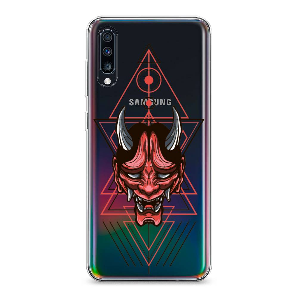

Чехол на Samsung Galaxy A70 "Hanya Oni mask", Серый;красный;черный, 28150-4