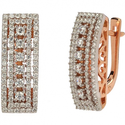 

Серьги из серебра с фианитом Эстет 01С1513874РА, 01С1513874РА