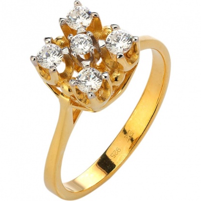 

Кольцо из серебра р. , Эстет 01К1513876РАЦ, фианит, 01К1513876РАЦ