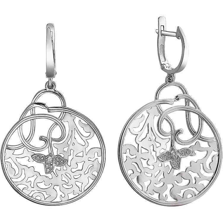 

Серьги женские из серебра Эстет Н11С152783, фианит, Н11С152783