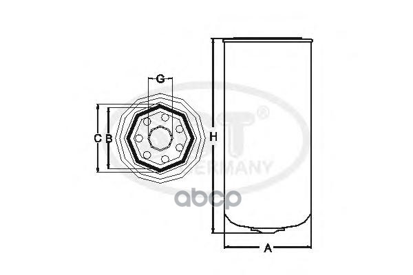 

Топливный Фильтр Renault/Volvo Trucks SCT арт. st6074, ST6074