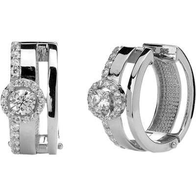 

Серьги из серебра с фианитом Эстет 01С1513758, 01С1513758