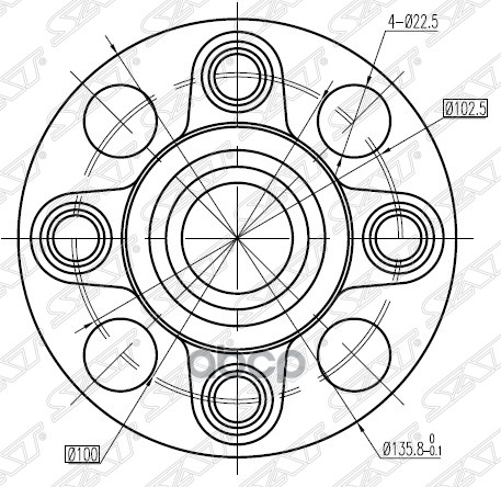 

Ступичный Узел Задн. Honda Orthia El1/2 /Partner Ey6/7/9 (Без Abs) Sat арт. st-42200-s05-0, ST42200S05008