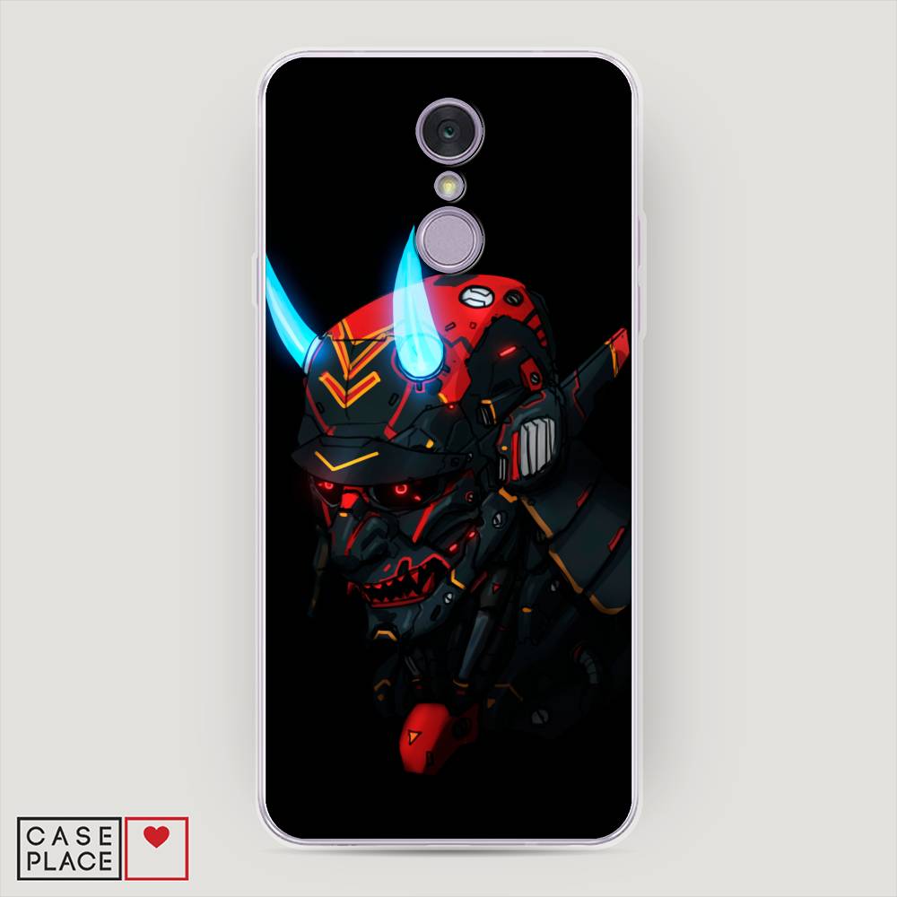 

Чехол Awog на LG Q7 (Plus, Alpha) "Неоновый самурай", Черный;красный;голубой, 83550-6