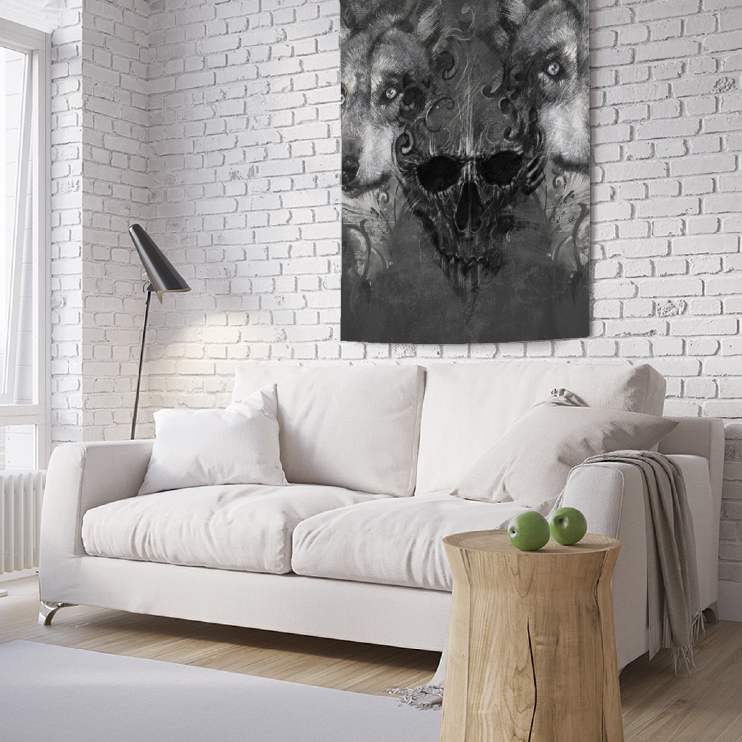 

Вертикальное фотопанно на стену JoyArty Череп и волки 100x150 см, Череп и волки