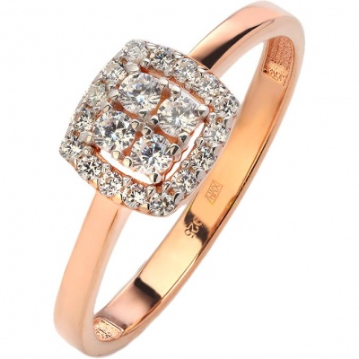 

Кольцо из серебра р. 18,5 Эстет 01К1513508РА, фианит, 01К1513508РА