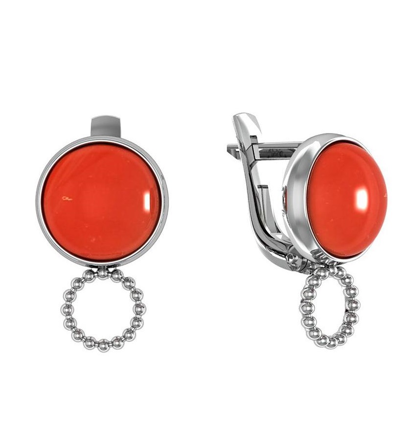 

Серьги из серебра с сердоликом ПРИВОЛЖСКИЙ ЮВЕЛИР 381831-SR, 381831-SR
