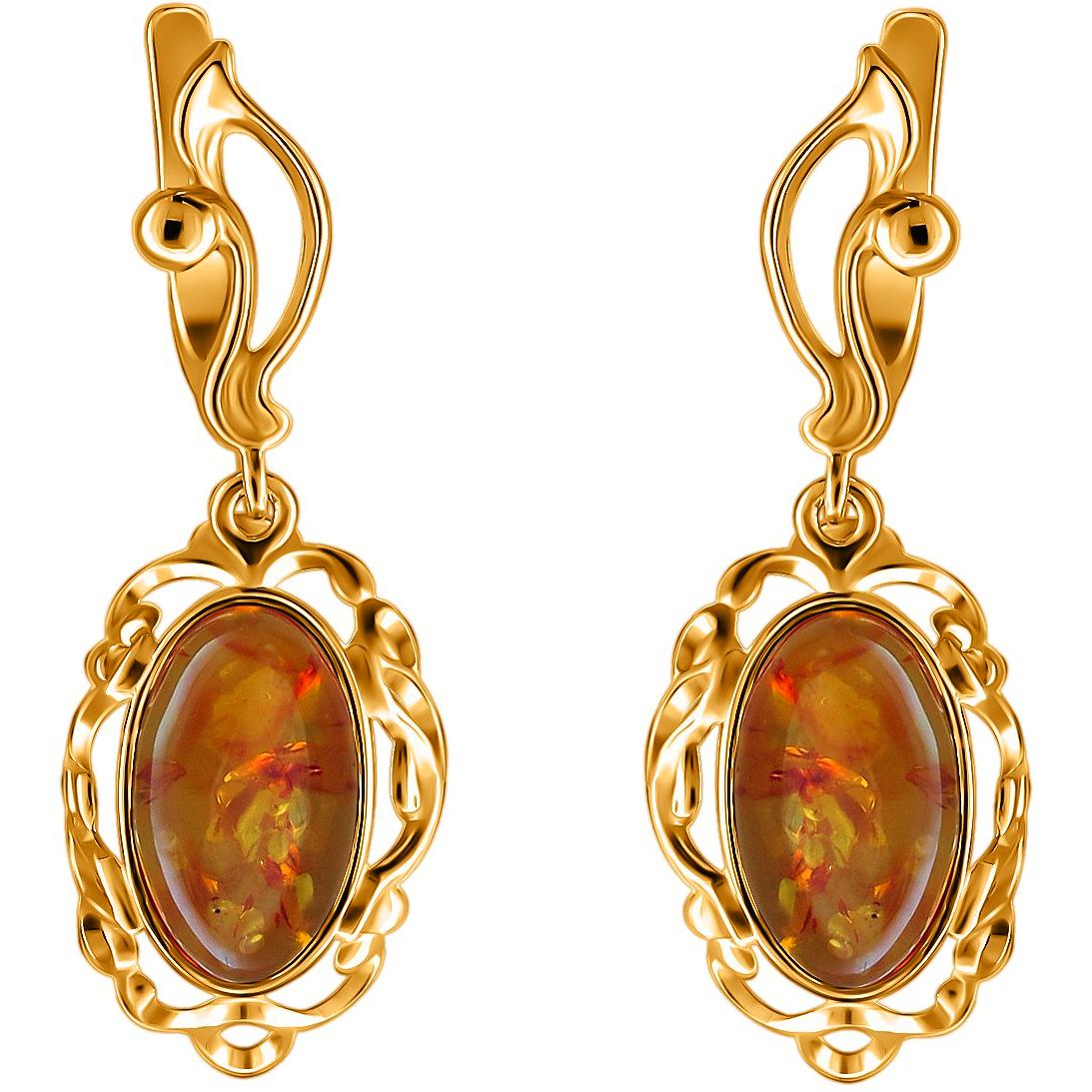 

Серьги женские из серебра Эстет 51С452063-5П, янтарь, 51С452063-5П