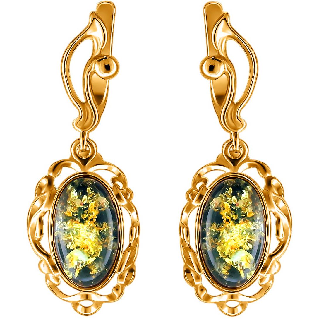 

Серьги женские из серебра Эстет 51С452063-4П, янтарь, 51С452063-4П