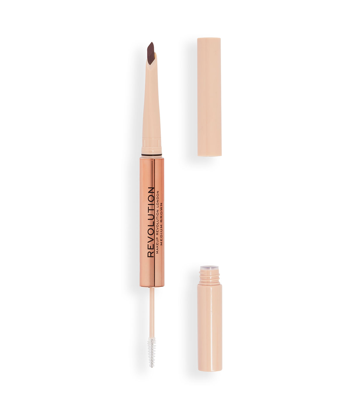 Карандаш Makeup Revolution и гель Eyebrow pencil Fluffy Brow Filter Duo Medium Brown shik карандаш пудровый для бровей brow powder pencil medium 15 гр