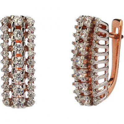 

Серьги из серебра с фианитом Эстет 01С1513647РА, 01С1513647РА