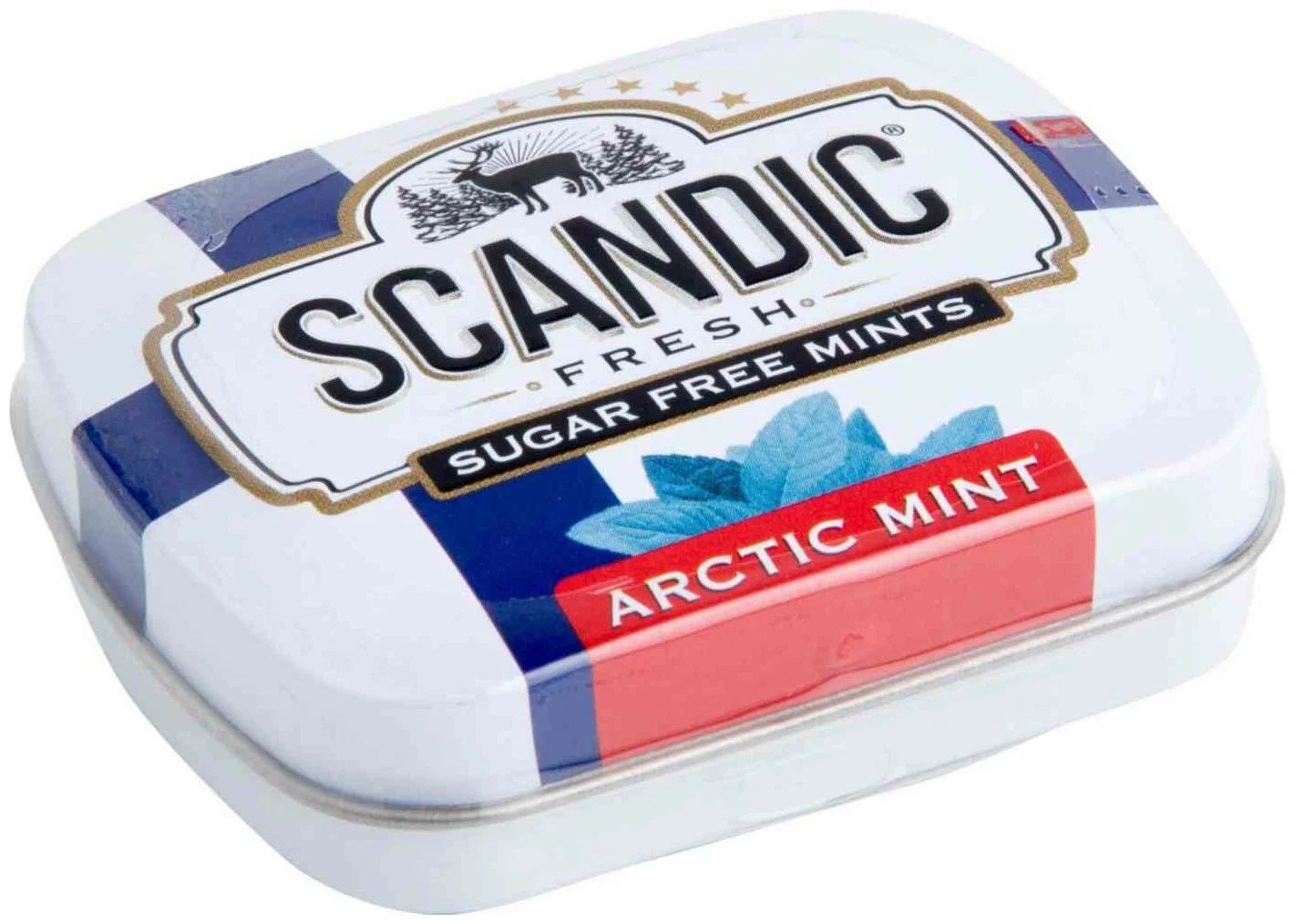 Освежающие конфеты СКАНДИК Арктическая мята 18 шт. по 14г., SCANDIC ARCTIC MINT, Без Сахар