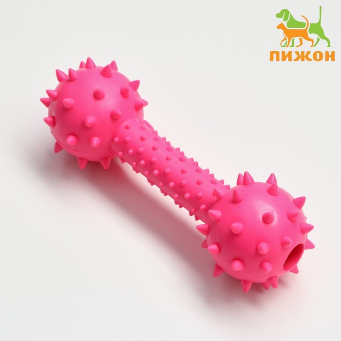 

Игрушка жевательная Грозная гантель, 15 х 5 см, розовая
