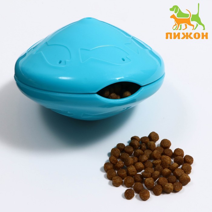

Игрушка для сухого корма большая "НЛО", 9,7 см, голубая