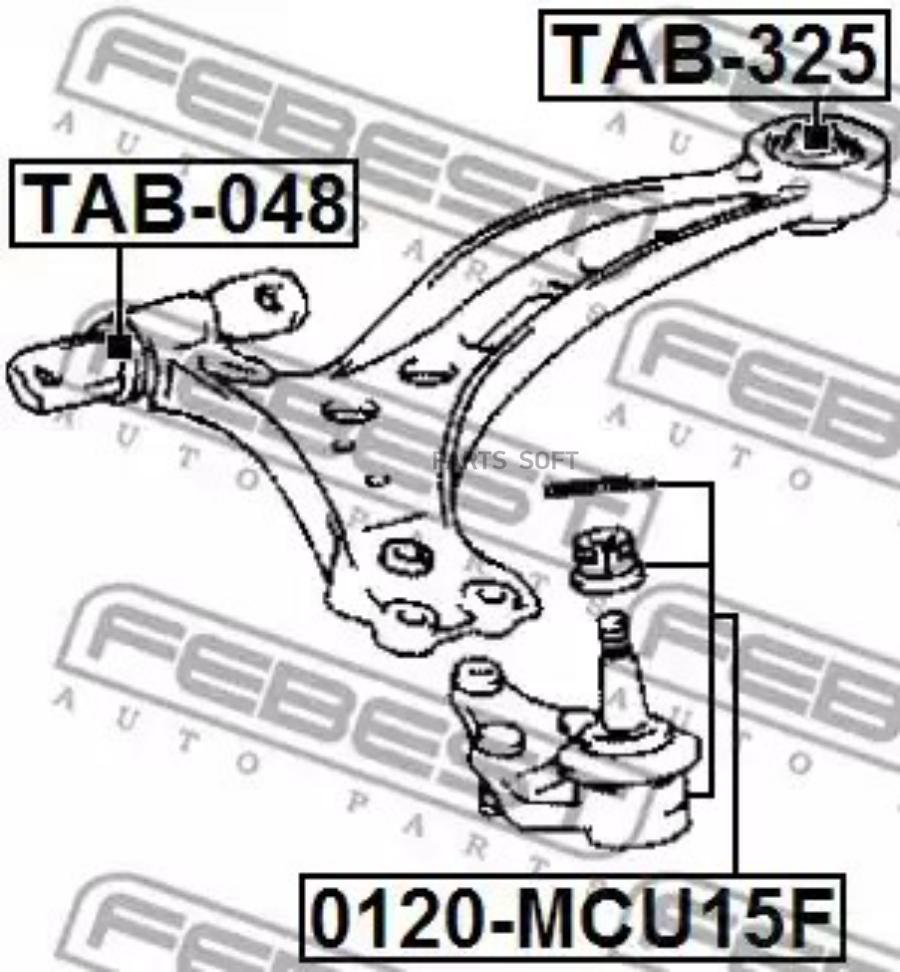 

Опора шаровая LEXUS RX 98-03, TOYOTA CAMRY V10/V20 0120-MCU15F