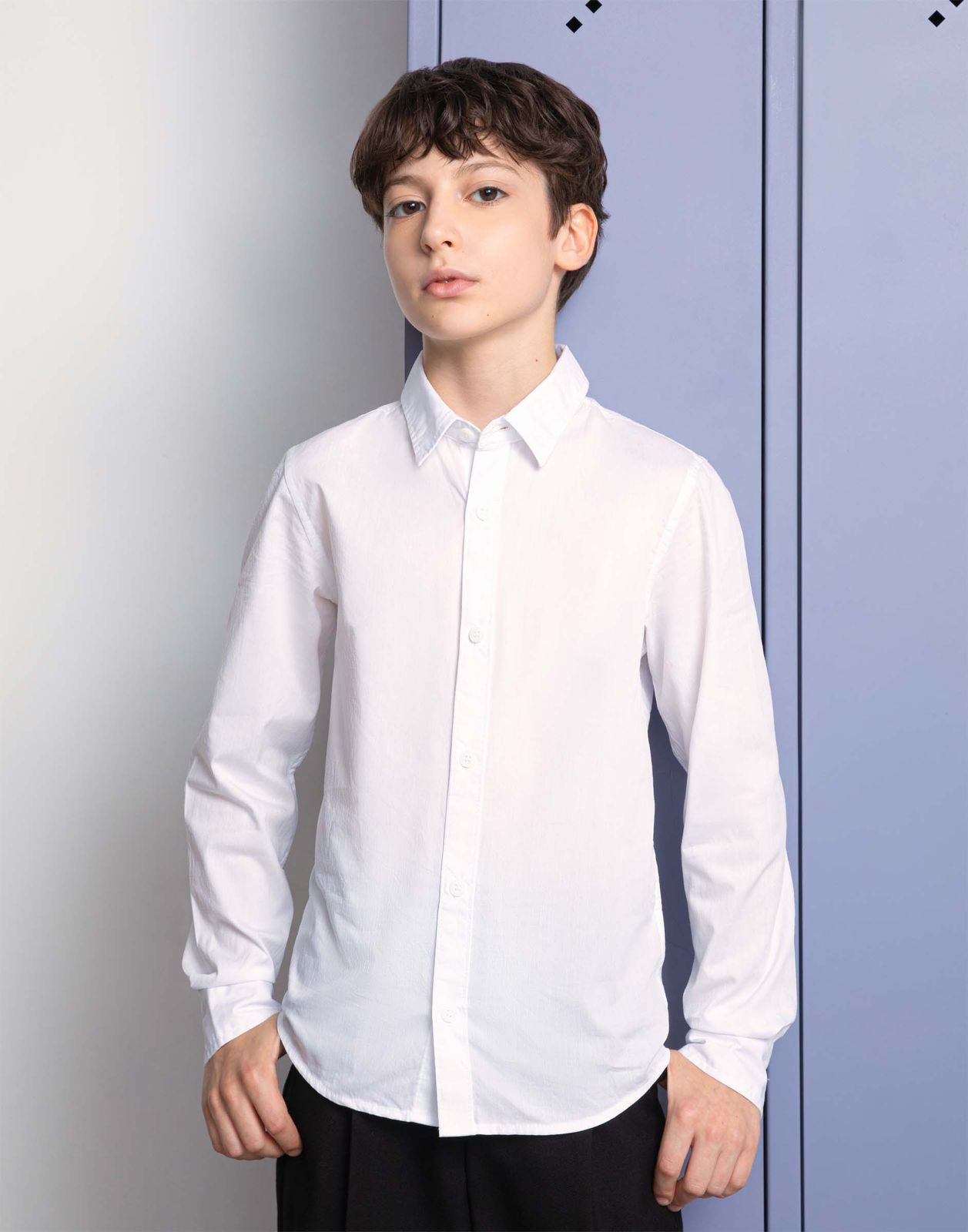 

Рубашка для мальчика Gloria Jeans BSU000330 белый 9-10л/140, BSU000330