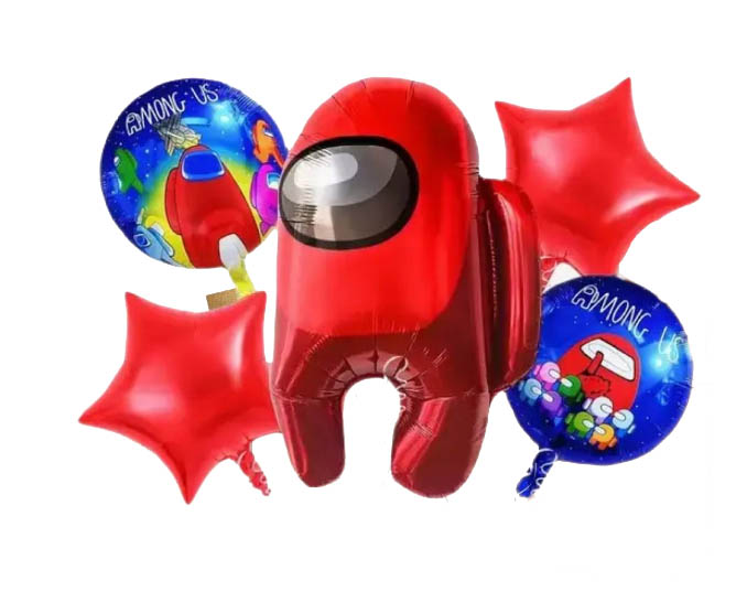 Набор фольгированных воздушных шаров Magic Balloon Астронавт красный